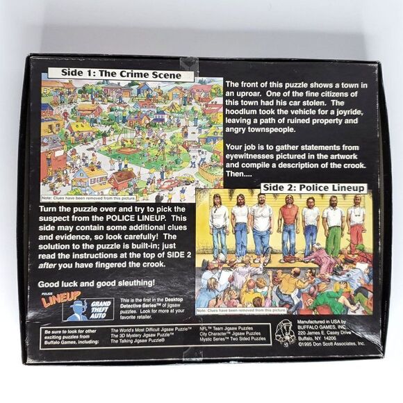 Two Sided Cartoon Neighborhood Crime Puzzle Grand Theft Auto Police Line Up - Picture 5 of 6